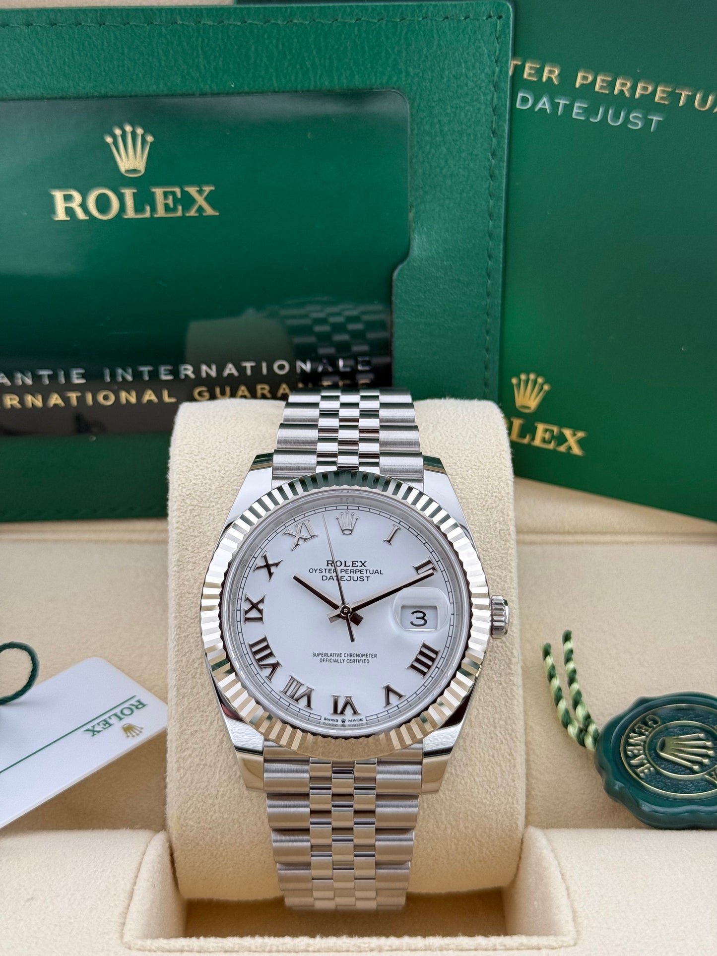 Rolex Datejust 41 White Roman Dial Jubilee 126334