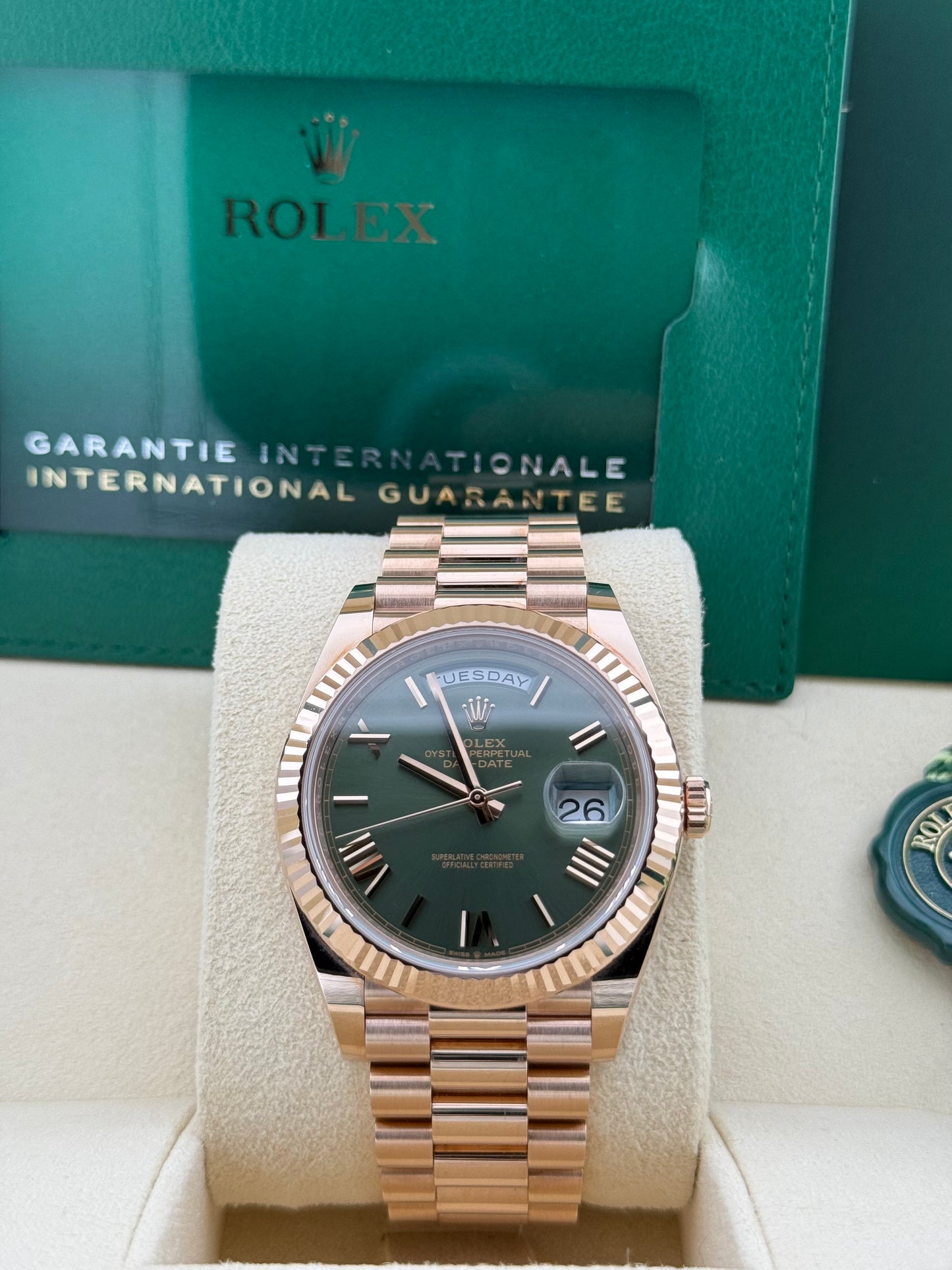 Rolex Day-Date 40 Olive Dial 228235