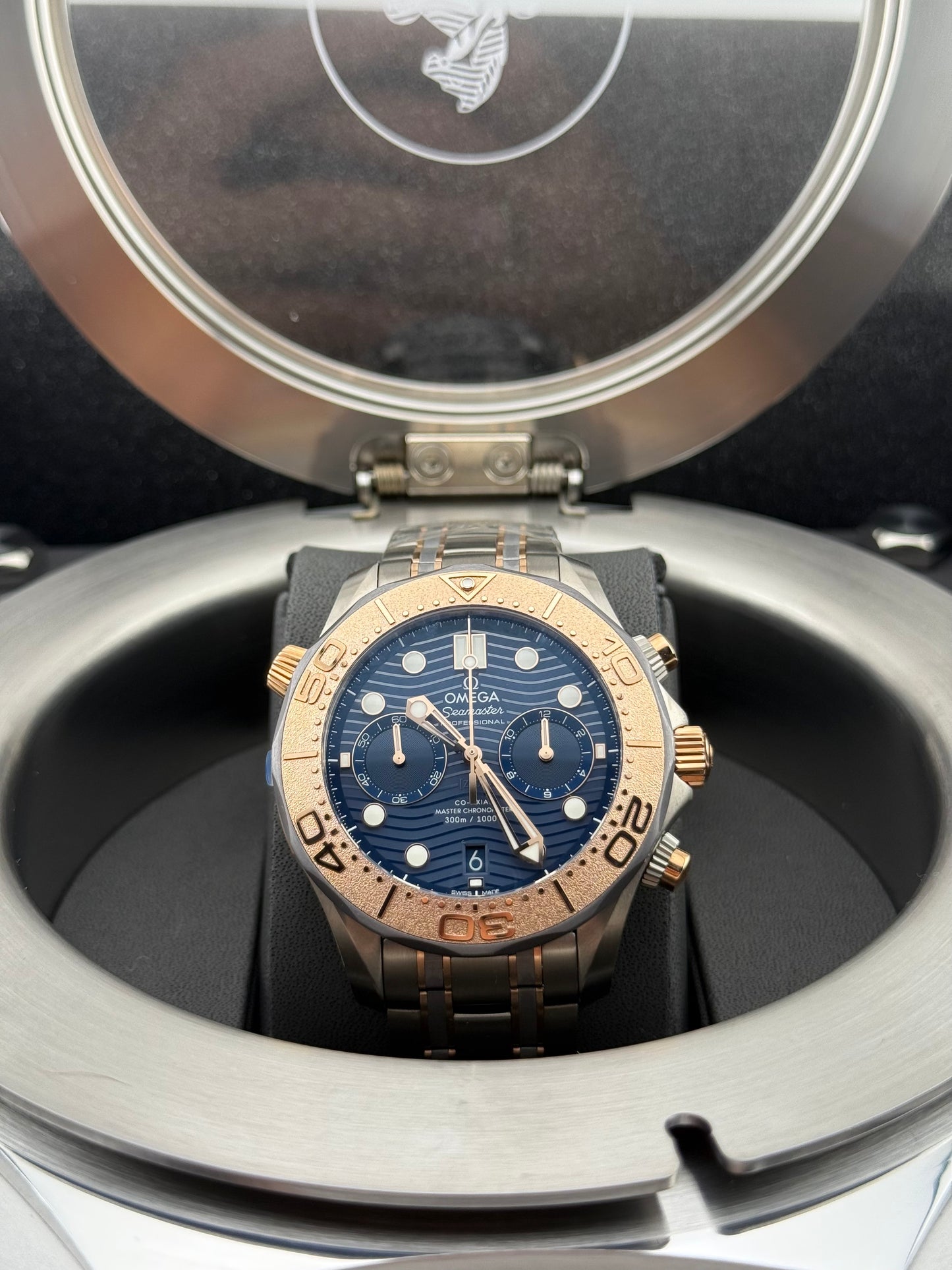 Omega Seamaster Diver 300 Chronograph Blue Dial 210.60.44.51.03.001