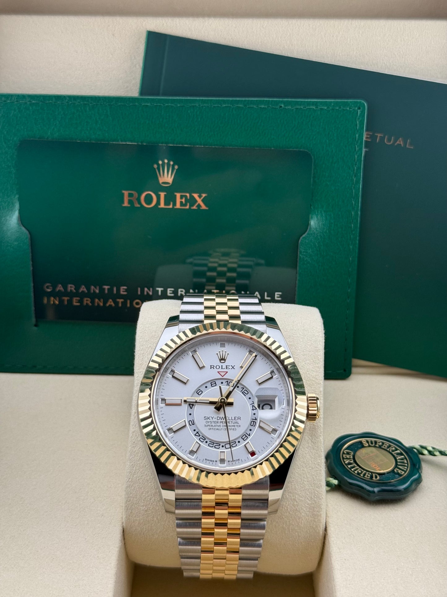 Rolex Sky-Dweller Steel/Gold White Dial Jubilee 336933