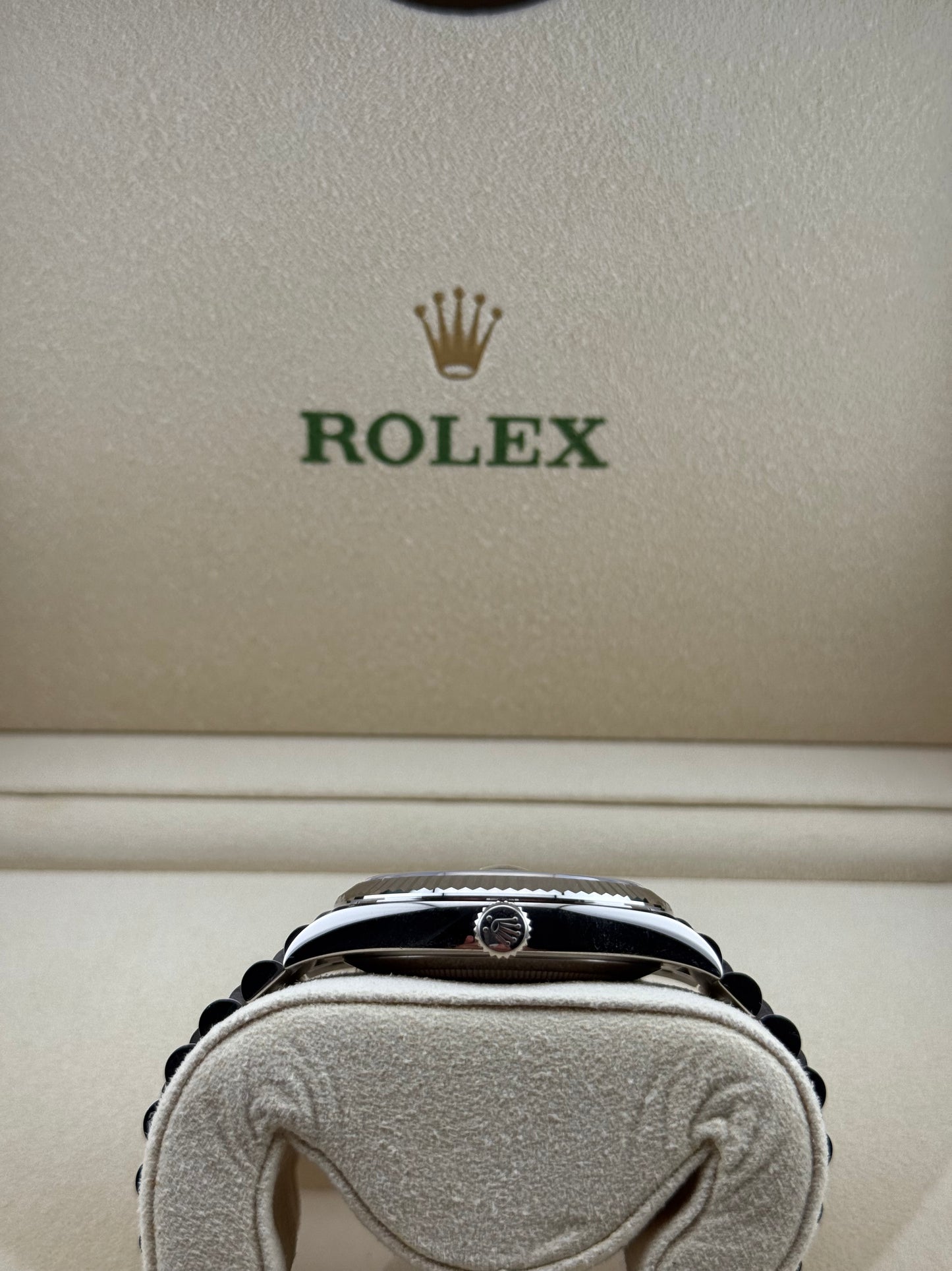 Rolex Day-Date 40 White Gold Black Baguette Dial 228239