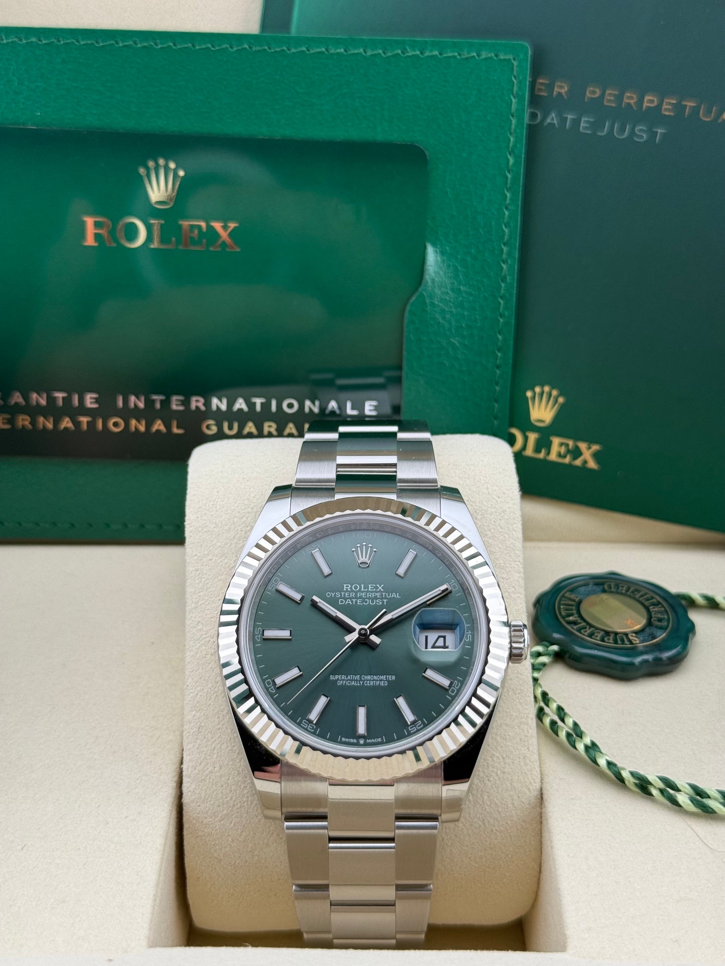 Rolex Datejust 41 Mint Green Dial Oyster 126334