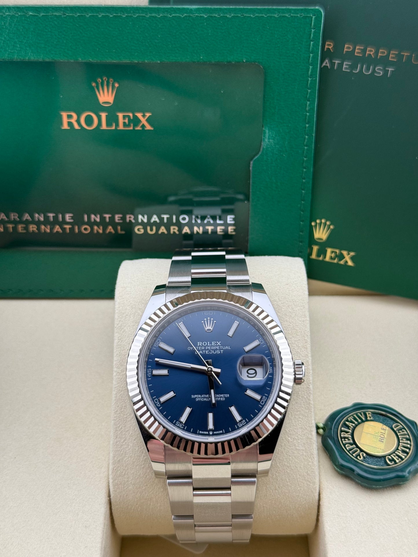 Rolex Datejust 41 Blue Stick Oyster 126334