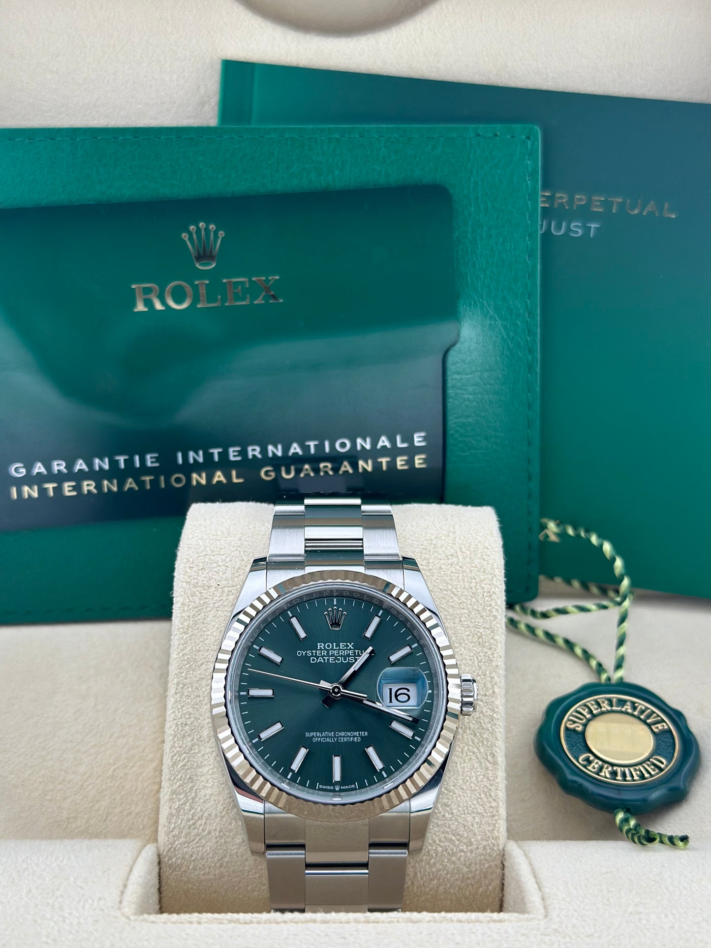 Rolex Datejust 36 Mint Green Dial Oyster 126234