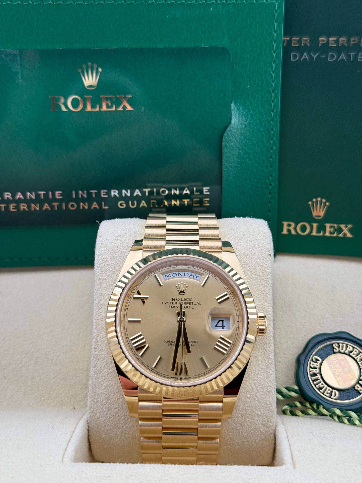 Rolex Day-Date 40 Champagne Roman dial ref. 228238