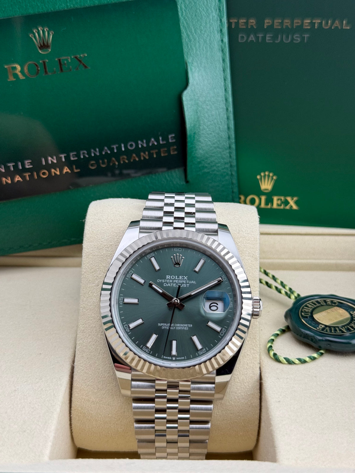 Rolex Datejust 41 Mint Green Jubilee 126334
