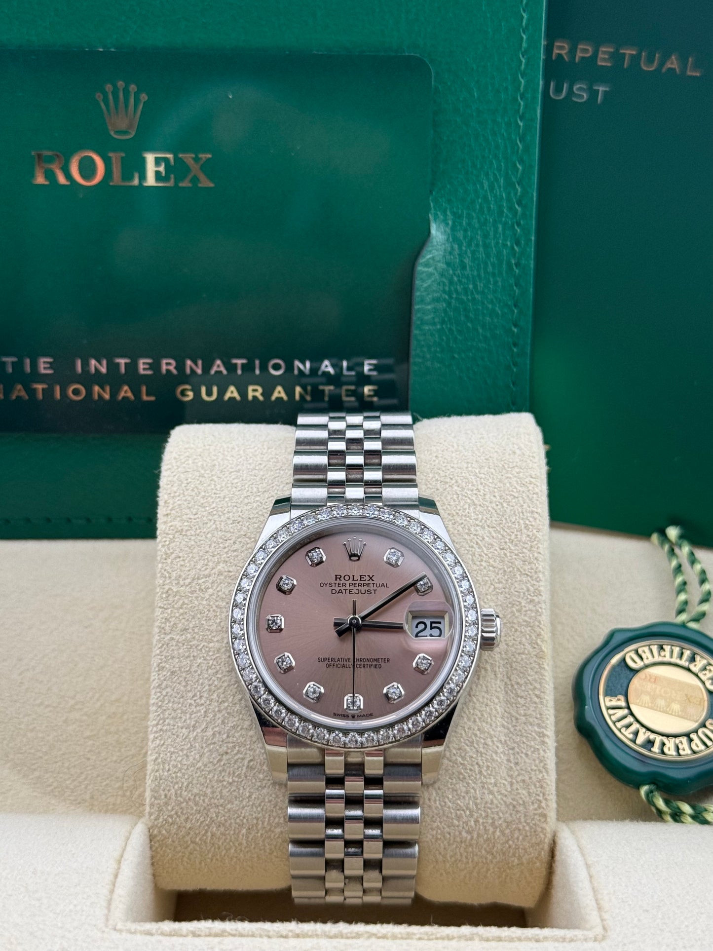 Rolex Datejust 31 Diamond Bezel Pink Diamond Jubilee 278384RBR
