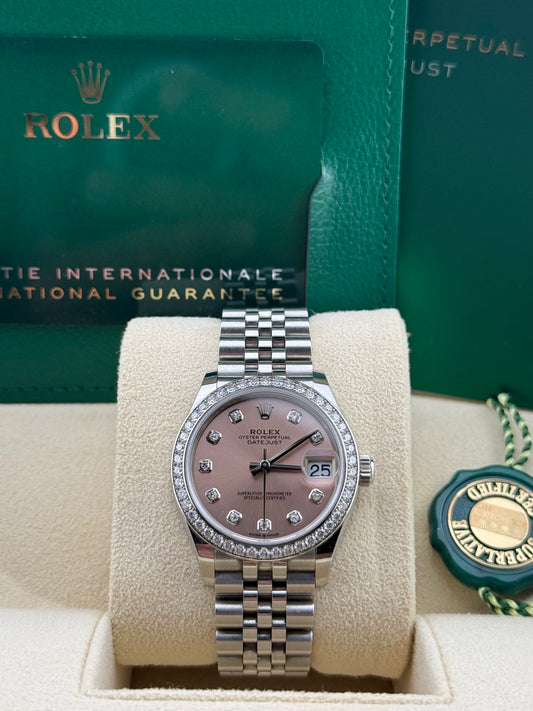 Rolex Datejust 31 Diamond Bezel Pink Diamond Jubilee 278384RBR