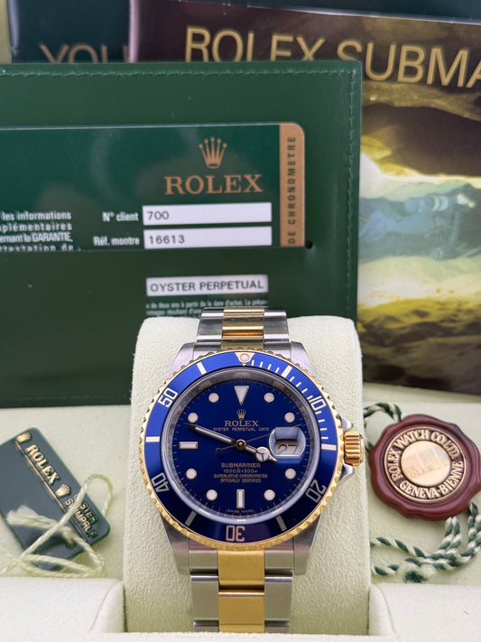 Rolex Submariner Blue Steel/Gold 16613LB