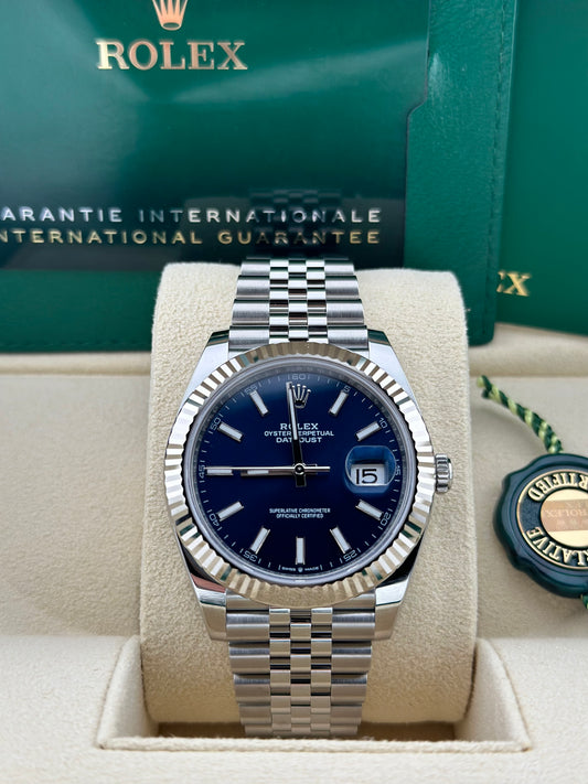 Rolex Datejust 41 Blue Fluted Jubilee 126334