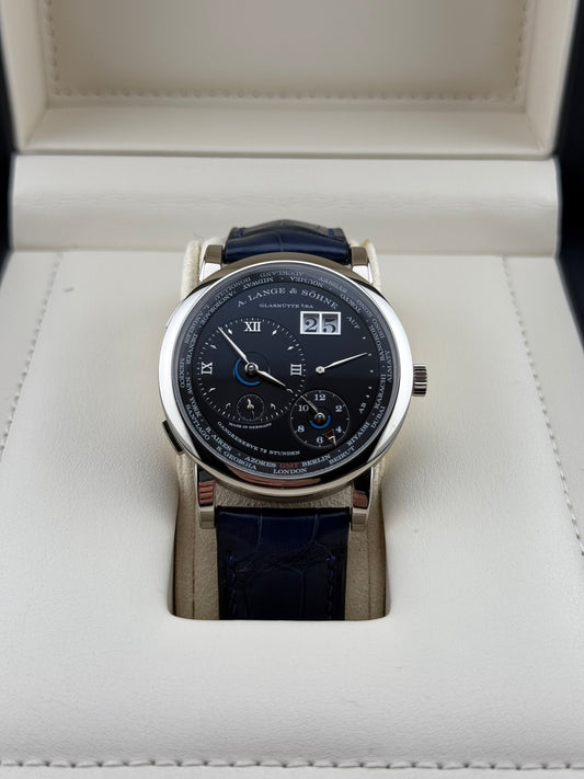 A. Lange & Söhne Lange 1 Time Zone Black Dial White Gold 136.029