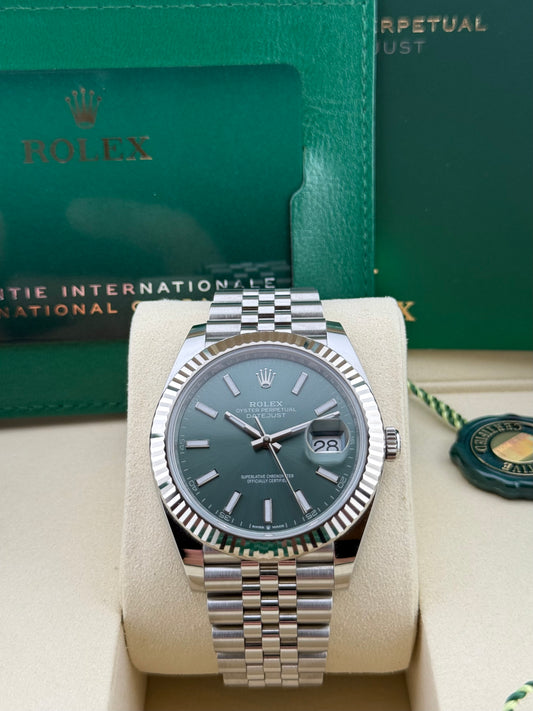 Rolex Datejust 41 Mint Green Jubilee 126334