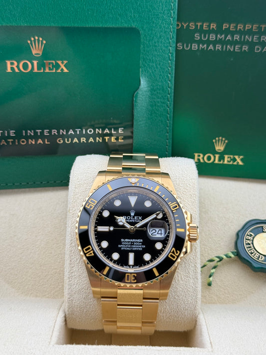 Rolex Submariner 41 Yellow Gold Black Dial 126618LN