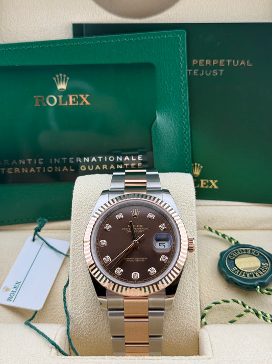 Rolex Datejust 41 Chocolate Diamond Oyster 126331