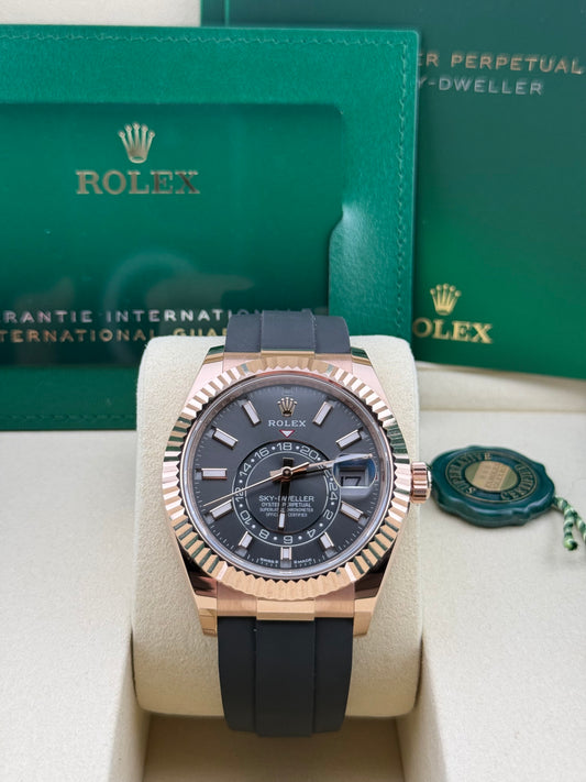 Rolex Sky-Dweller Rhodium Rose Gold/Oysterflex 336235