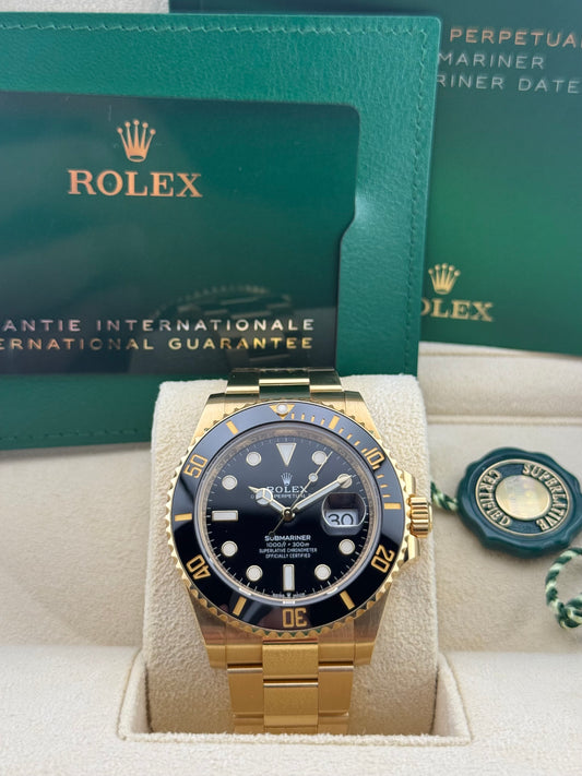 Rolex Submariner 41 Yellow Gold Black Dial 126618LN