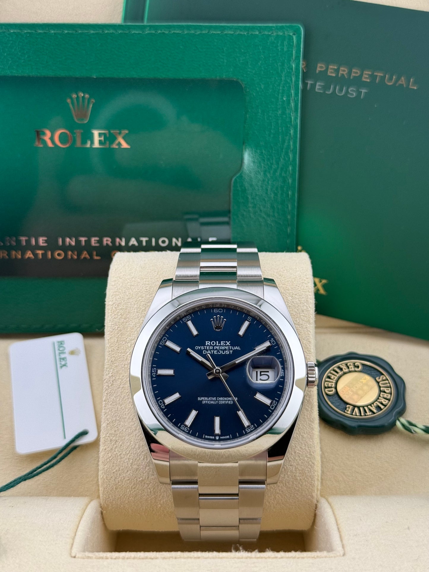 Rolex Datejust 41 Blue Smooth Oyster 126300