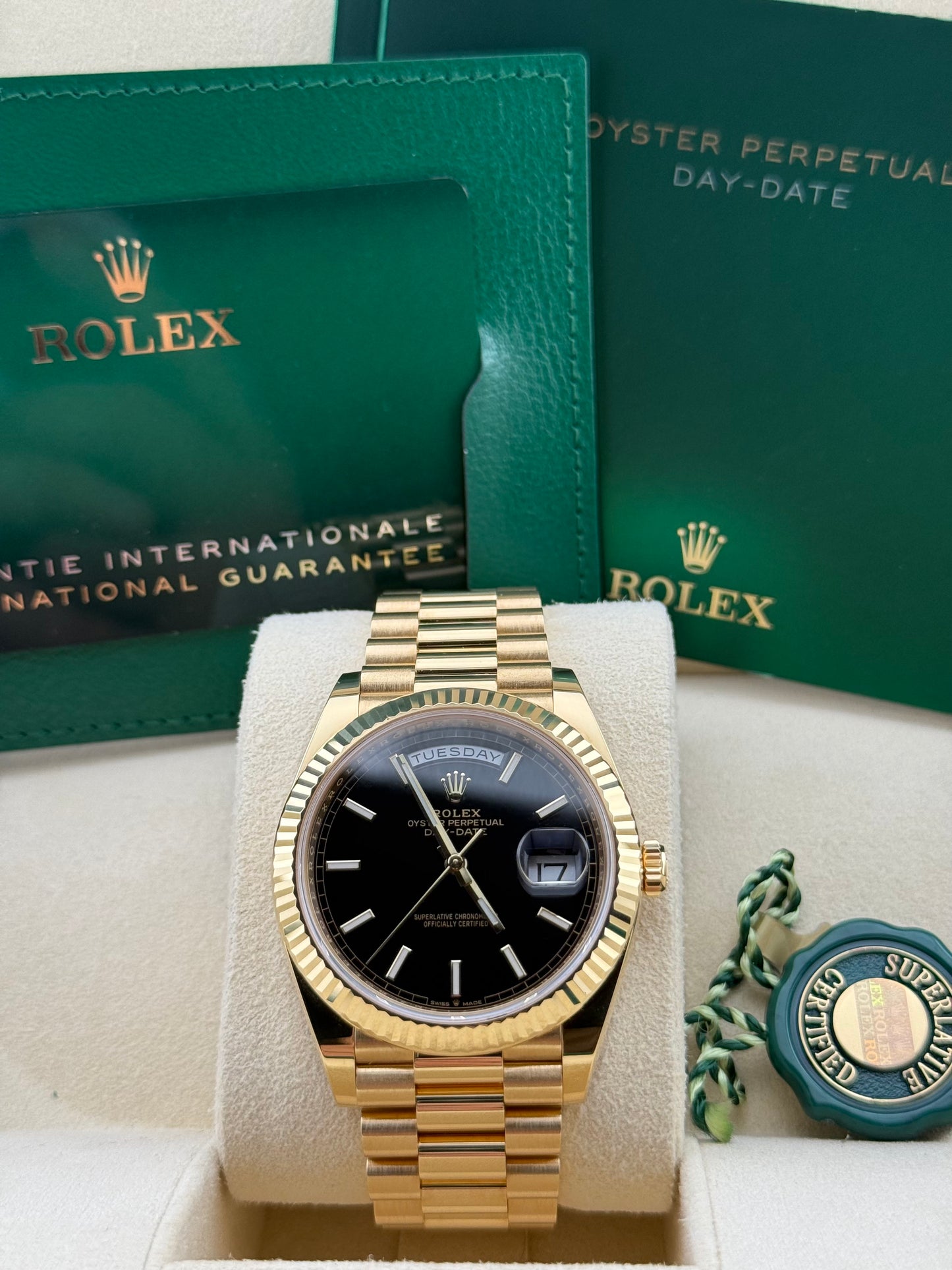 Rolex Day-Date 40 Black Motif Dial 228238