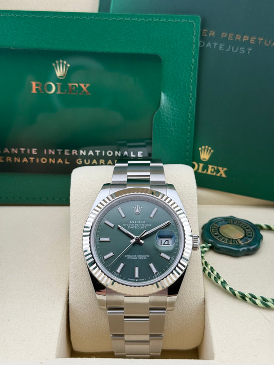 Rolex Datejust 41 Mint Green Dial Oyster 126334