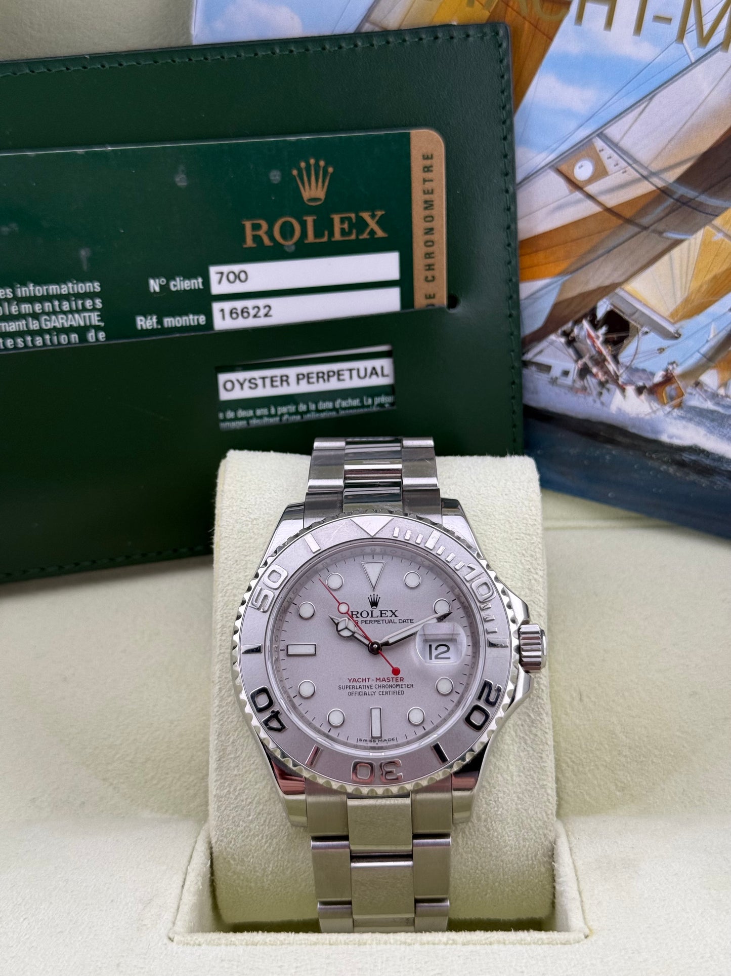 Rolex Yacht-Master 40 ref. 16622 Platinum dial and Bezel