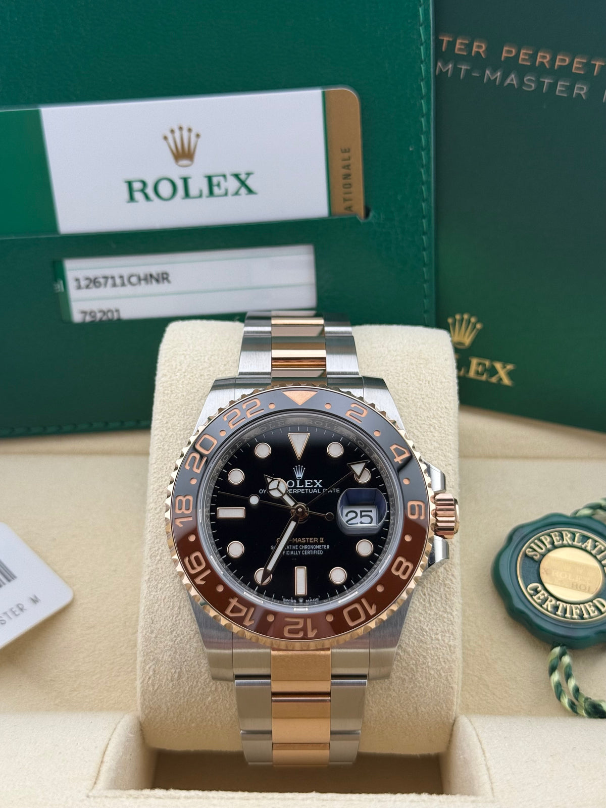Rolex GMT-Master II Rootbeer Rose Gold/Stainless steel 126711CHNR