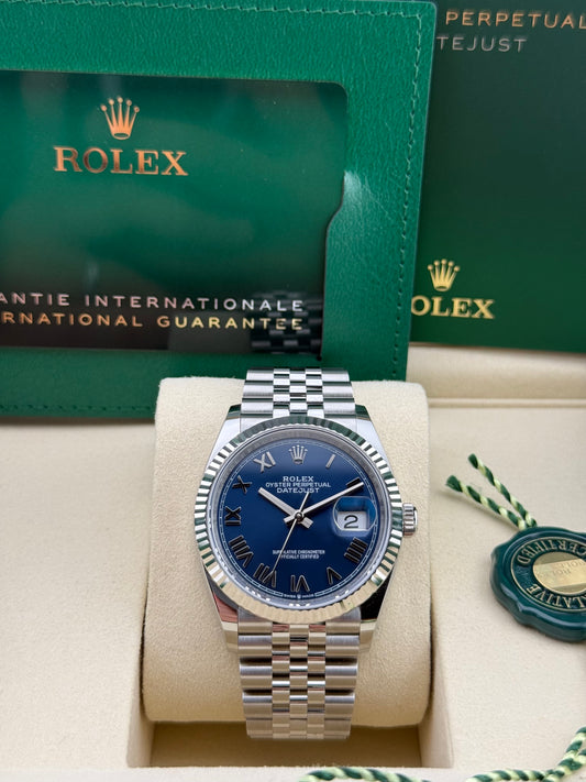 Rolex Datejust 36 Newly Released Blue Roman Dial Jubilee 126234