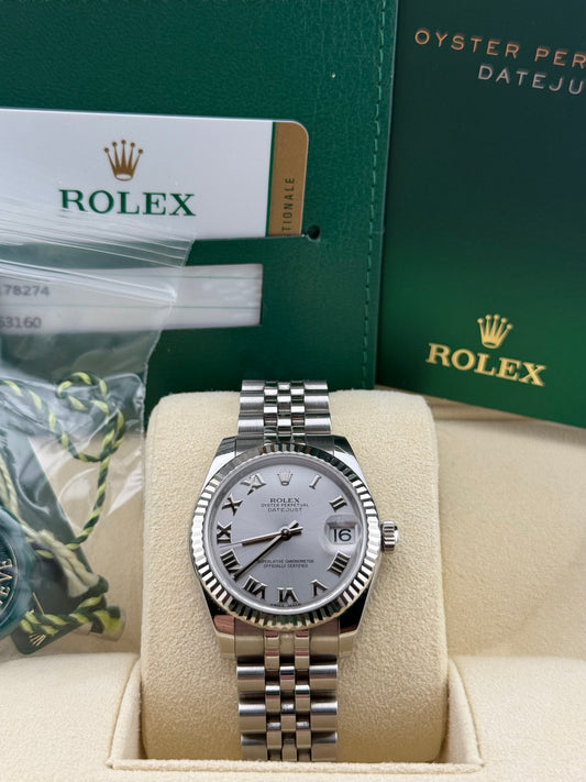 Rolex Datejust 31 Rhodium Roman 178274