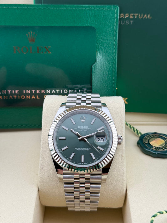 Rolex Datejust 41 Mint Green Jubilee 126334
